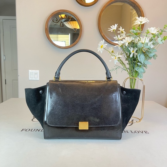 Celine Trapeze Medium Shoulder Bag Satchel